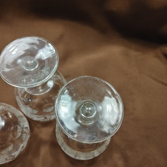 Vintage Grapevine Thumbprint Goblets - 3 - Picture 2 of 8